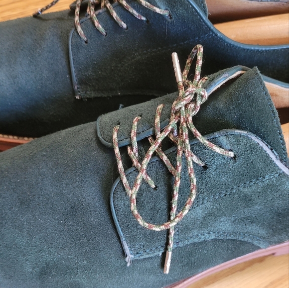 J crew Green suede derby shoes in superb condition- size 11 - Picture 2 of 9